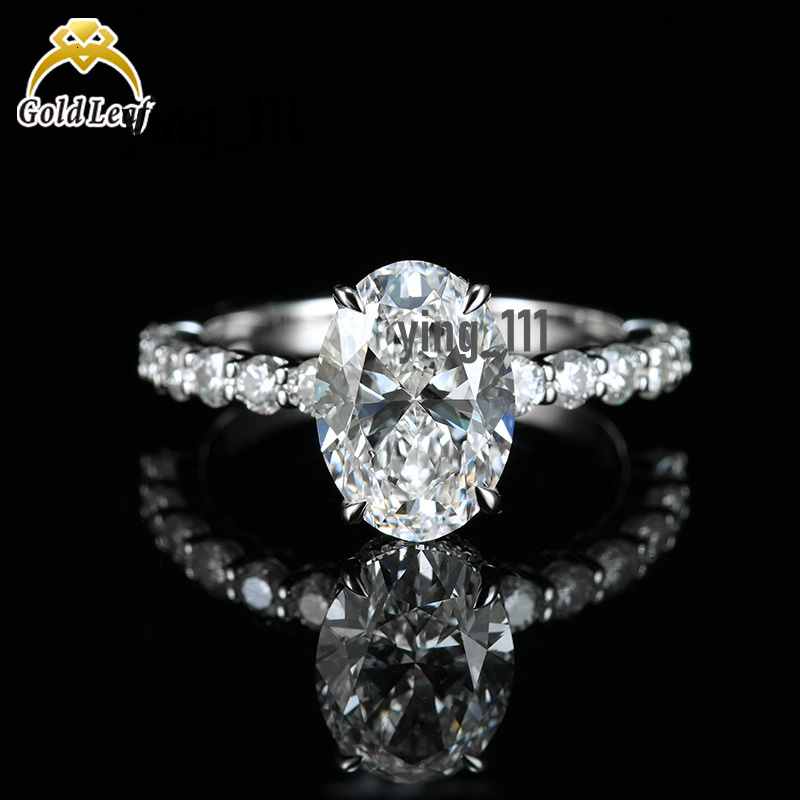 3Carat IGI Certified Lab Grown Diamond Ring Custom 14K Gold with Round Oval Round Cut VVS VS CVD DEF Lab Diamond