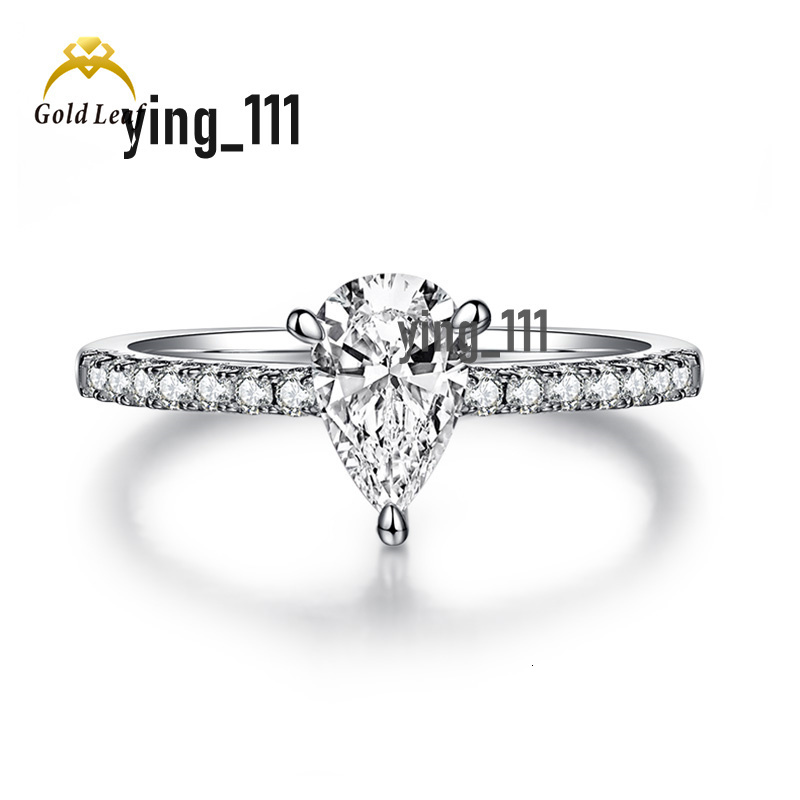 Custom Wedding Engagement Ring Fine Jewelry with VVS Pear 10K 14K 18K 24K Diamond Moissanite Certified by GRA