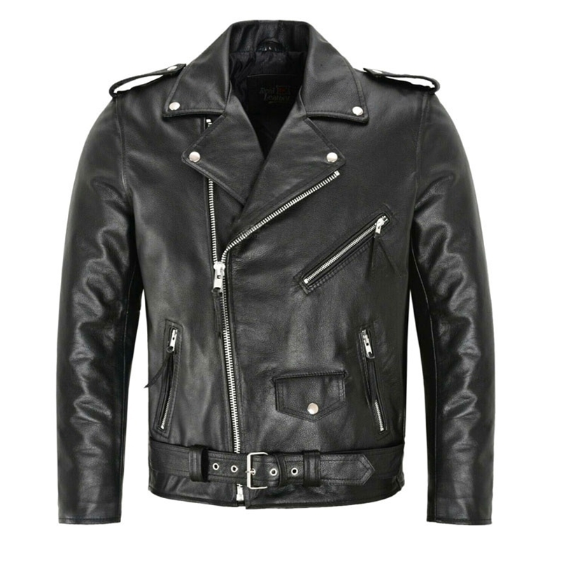 Men PU Leather Jacket Motorcycle Fashion Slim Fit Leather Coat250821ww