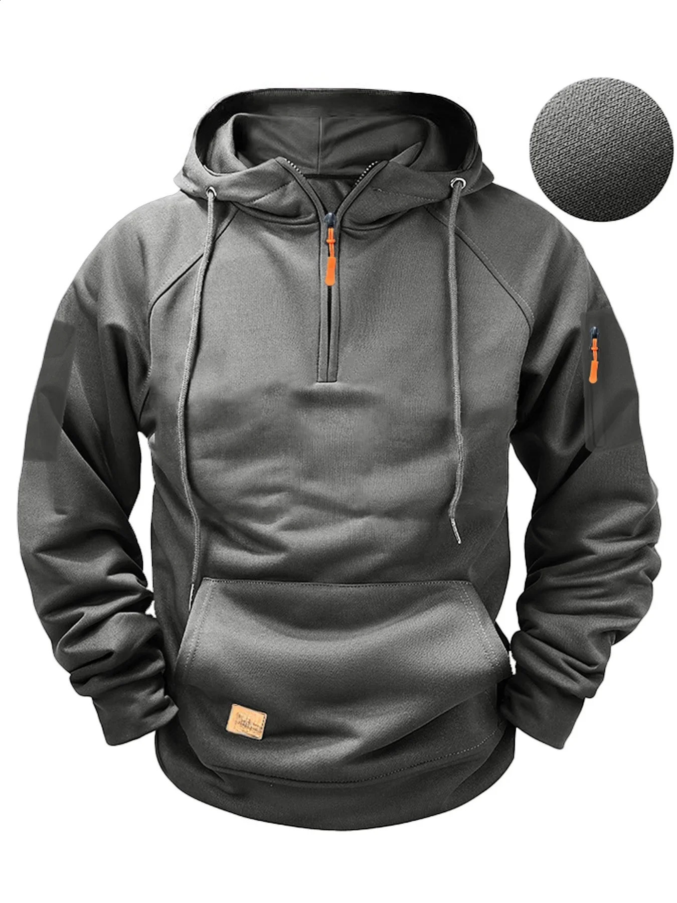 2025 mens and womens multi pocket zipper hooded casual shirt plus size loose pullover fashionable sportswear top250821
