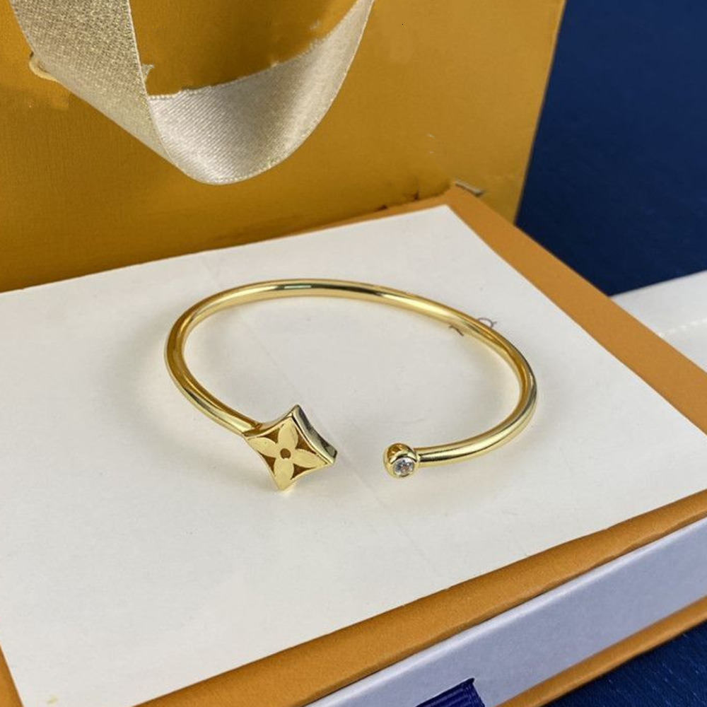 Bangle Designer Jewelrys With BOX designer open bangle gold rose gold bracelet jewlery for women men bangle stainless steel jewellery Not allergic d