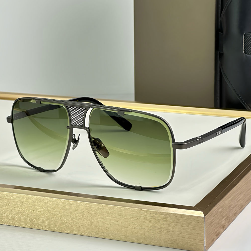 2087 Luxury Mens Designer Pilot Frame Sunglasses MACH FIVE Fashion style square multifunctional daily glasses High end Titanium Mesh Bridge goggles