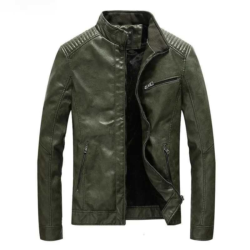 Winter Mens Leather Jacket High-quality Solid Color Wool Thick Warm Jacket Men Business Casual Slim Faux Leather Coats 5XL X250822