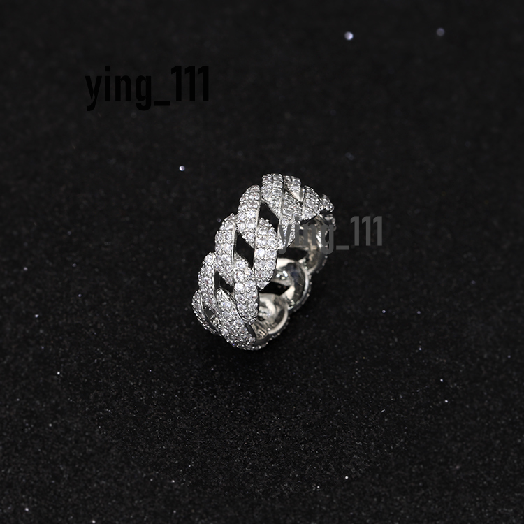 Fashion Jewelry 18k Gold Plated 925 Sterling Silver Iced Out Ring VVS Moissanite Diamond for Men Ring