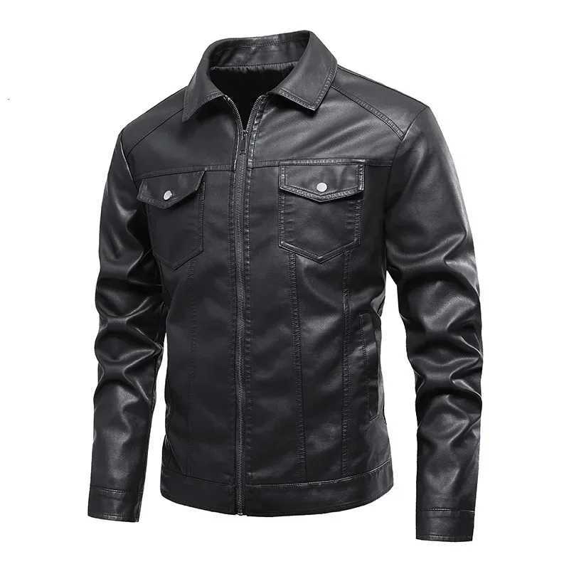 Winter Mens Leather Jacket Windproof and Waterproof Outdoor Motorcycle Cycling Mountain PU Coat Casual Business Mens Jacket X250822