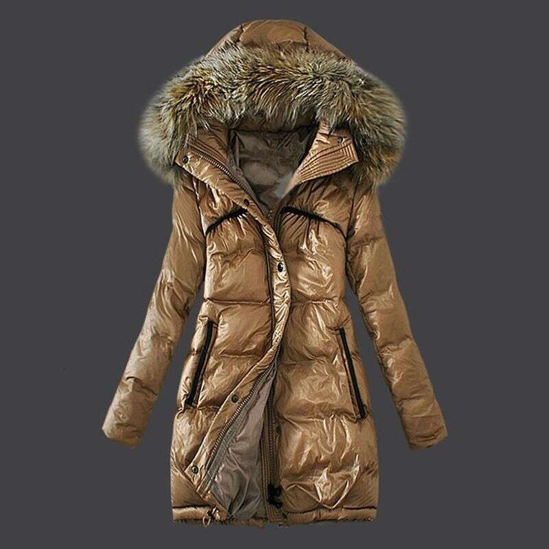 Vêtements pour femmes Ratonon Col de fourrure épaissie des couches d'hiver épaissies