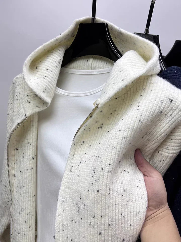 Cardigan tricoté de haute qualité Men en automne Fashion hivernale Ink Wash n Version coréenne Sweat à capuche Casual Pull 250822