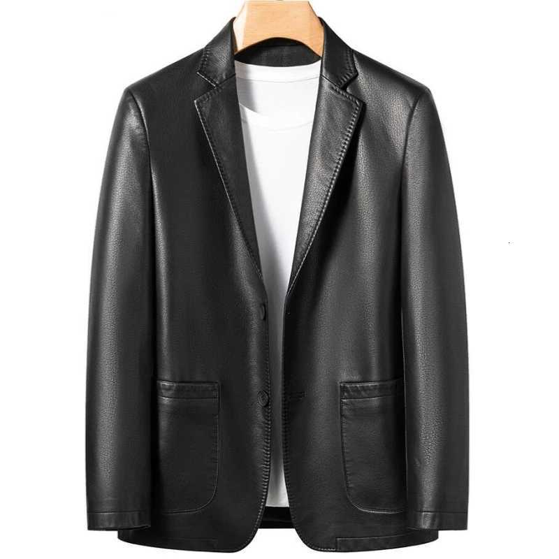Leather Jacket Fashion Mens Suit Leather Coat Spring and Autumn New Casual Small Suit Coat Mens Leather Jacket X250822