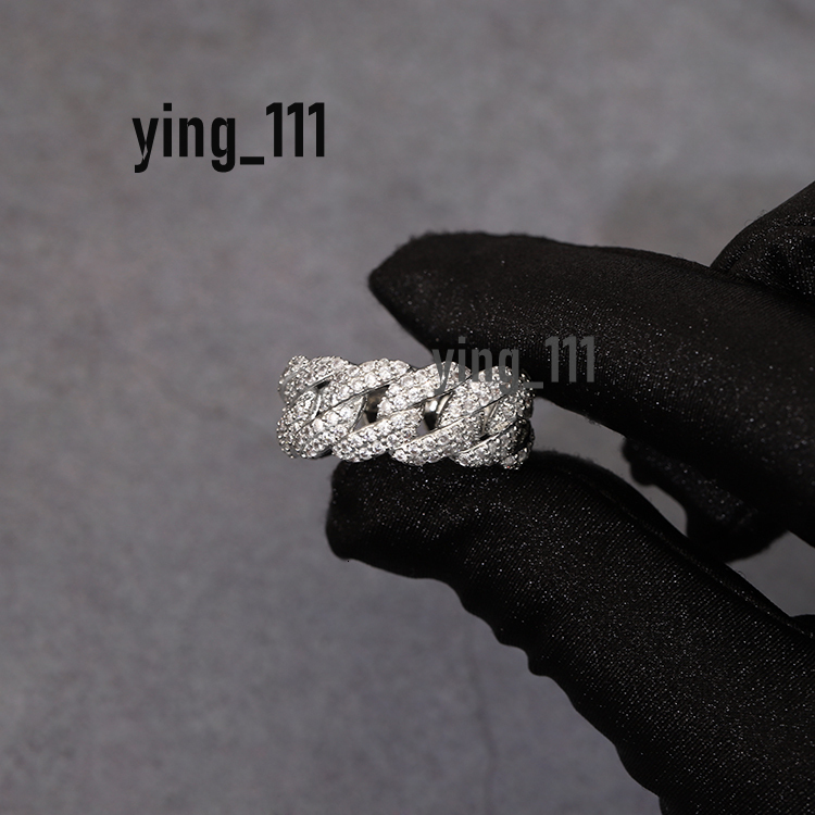 Luxury Personalized Factory High Quality VVS Moissanite Hip Hop Iced Out 925 Sterling Silver Men Eternity Band Ring