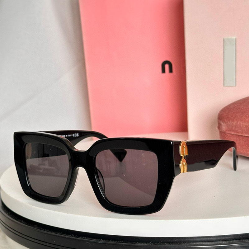 Designer Brand Lady Square Sunglasses MUB05S Luxury Rectangular Acetate Framed Glasses Side Metal Letter Pattern Fashionable and Casual Style