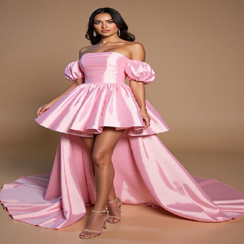 Robe de bal rose basse classique 2025 sexy sans bretelles satin boho robe de soirée charmante robe d'anniversaire de corset graduations cocktail