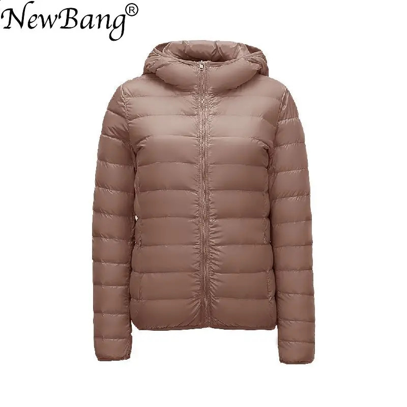 Bang Womens Down Jackets 90% Ultra Light Duck Down Women Lightweight Coat Hooded Female Windbreaker Parka Plus Coats250821