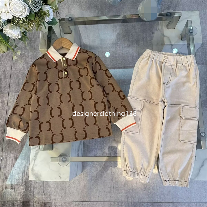 Spring and autumn children's sets for boys and girls baby clothing two-piece set designer children's zipper coat outfit size 100-160CM A10