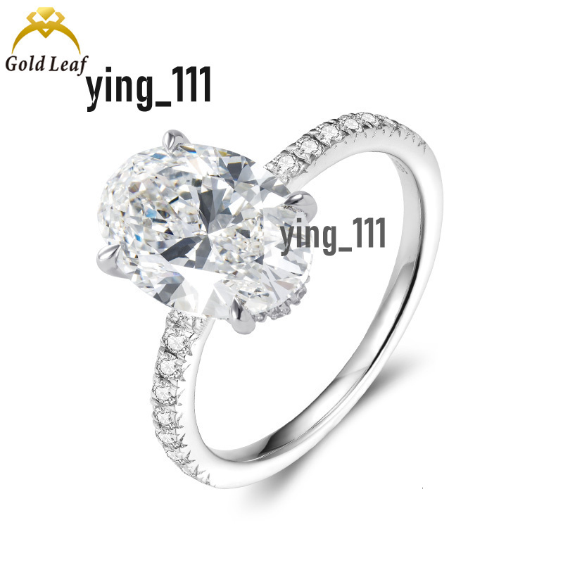 Custom-made 14K 18K White Gold Lab Grown Diamond Ring Exclusive Oval Cut D VVS 1CT 2CT 3CT Customized Lab Diamond Ring