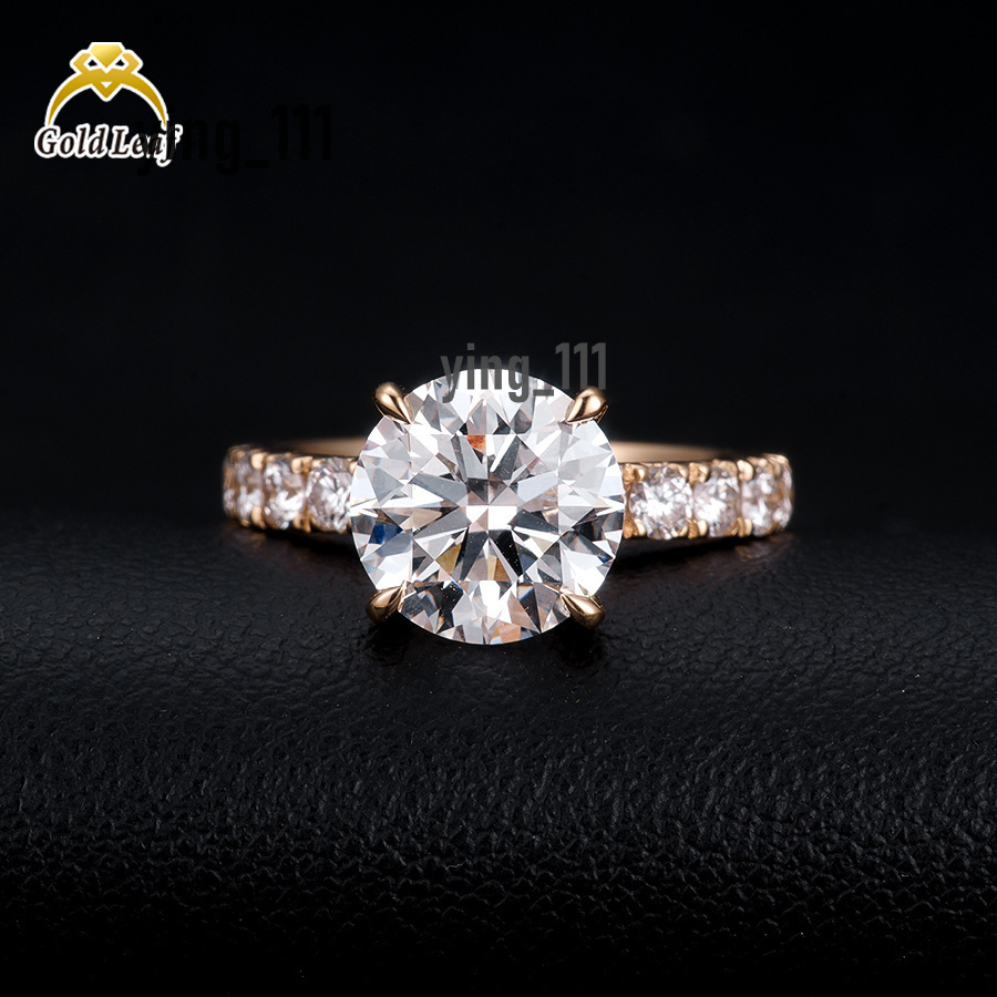 Custom 14K Gold Luxury Lab Grown Diamond Ring IGI GIA Certified 2CT VVS Cut for Womans Engagement Wedding Diamond Rings