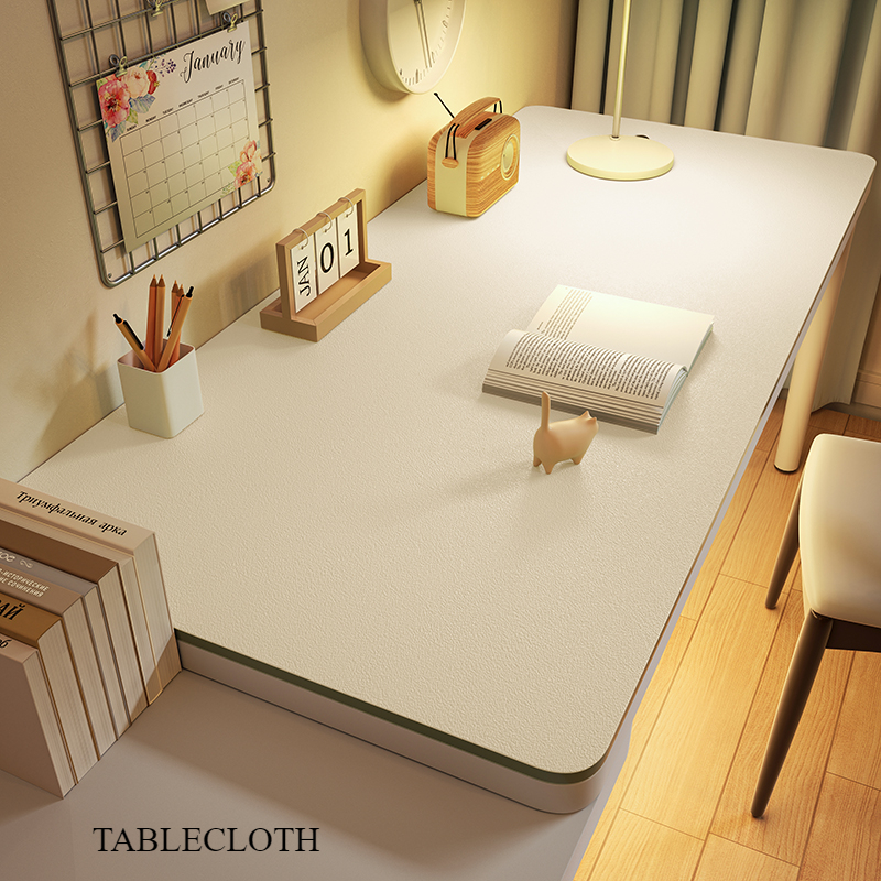 2026 Simple Waterproof and Oil-proof Solid Color Tablecloth Computer Learning Tablecloth