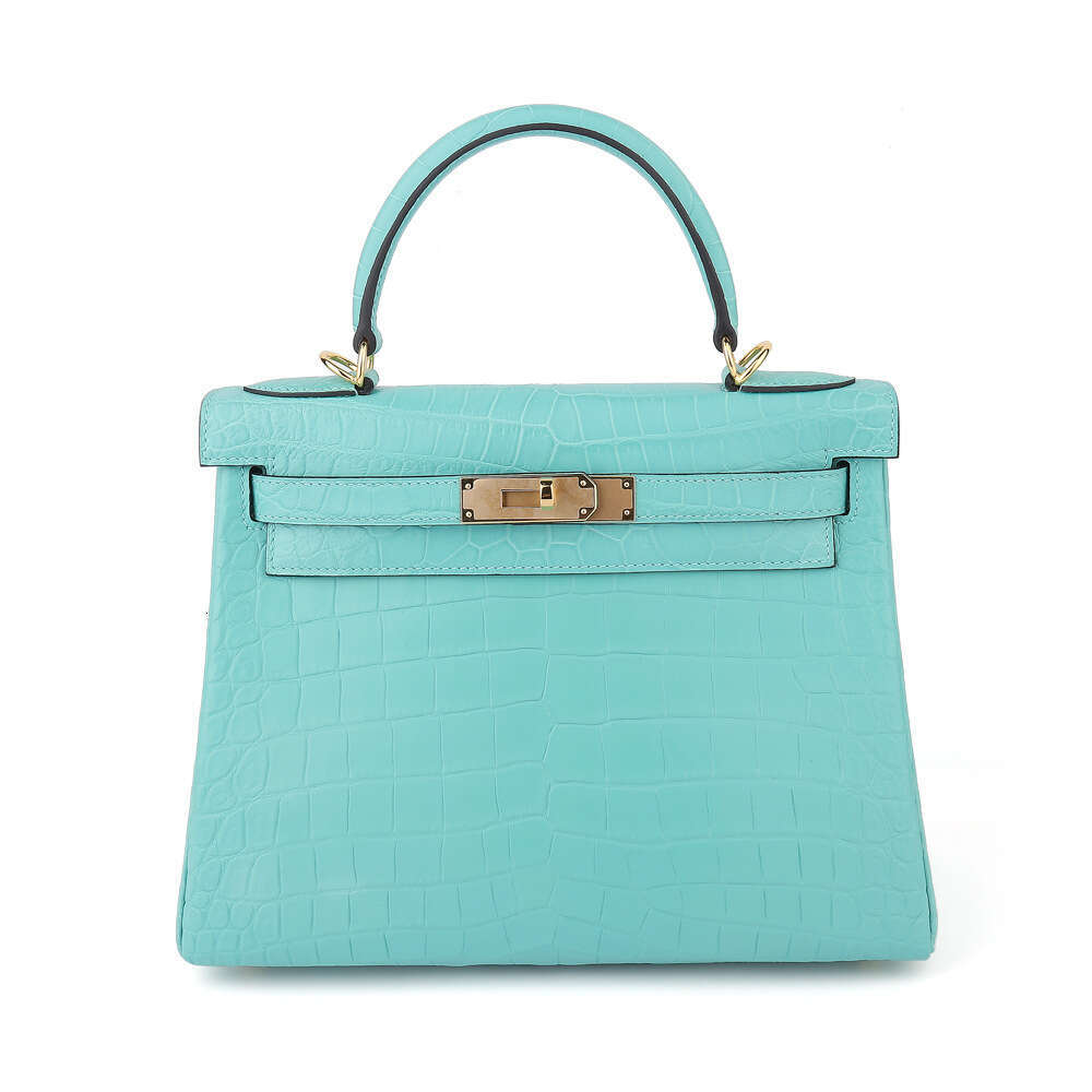 12A high quality pure hand-made Handbag New Misty Crocodile Skin Bag Handsewn with Wax Thread Genuine Leather Casual Womens High end