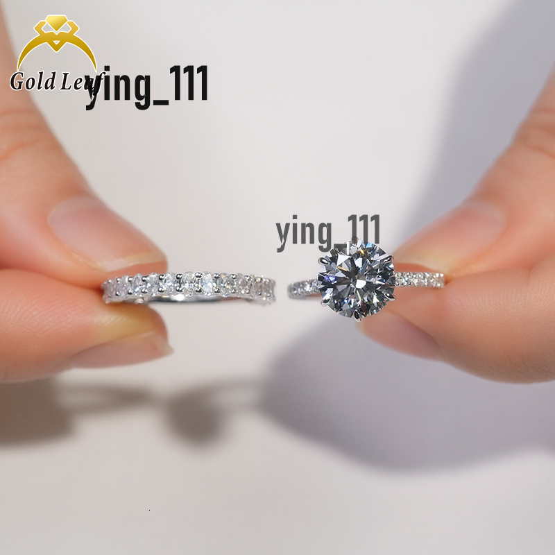 18K Lab Grown 2CT Diamond Enhancements Factory Custom 2.CT Synthetic White Gold Wedding Engagement Rings for Women Gold