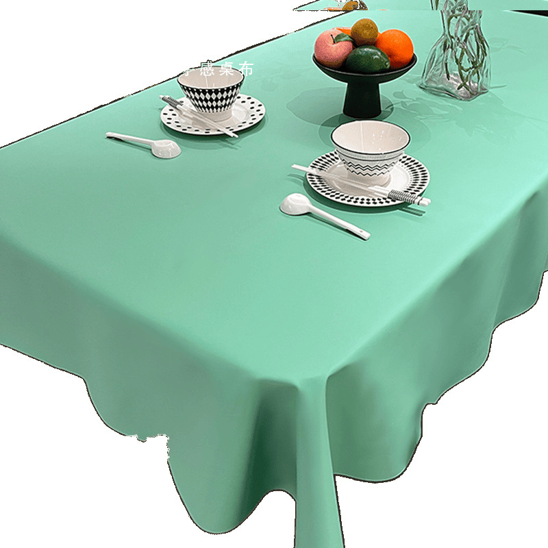 Wash-free anti-fouling tablecloth waterproof and oil-proof new color dining table high-grade cream leather skin feel NAHR01-image-1072190551