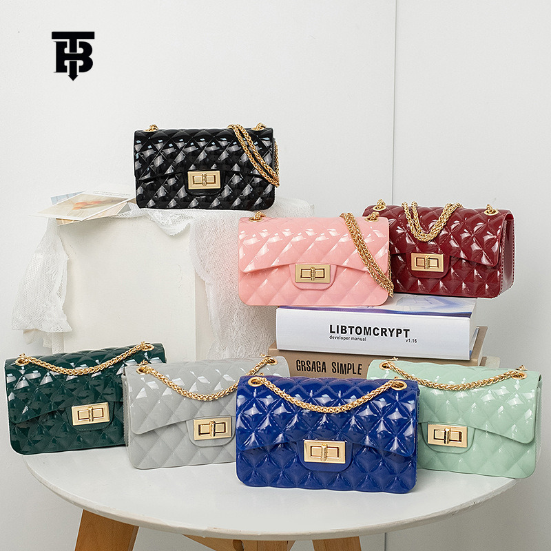 TB BHULAMTE Fashion Silicone Lingge Jelly Bag Mini Chain Shoulder Bag Luxury Phone Bag Designer Handbag Free Shipping Versatile Small Square Bag