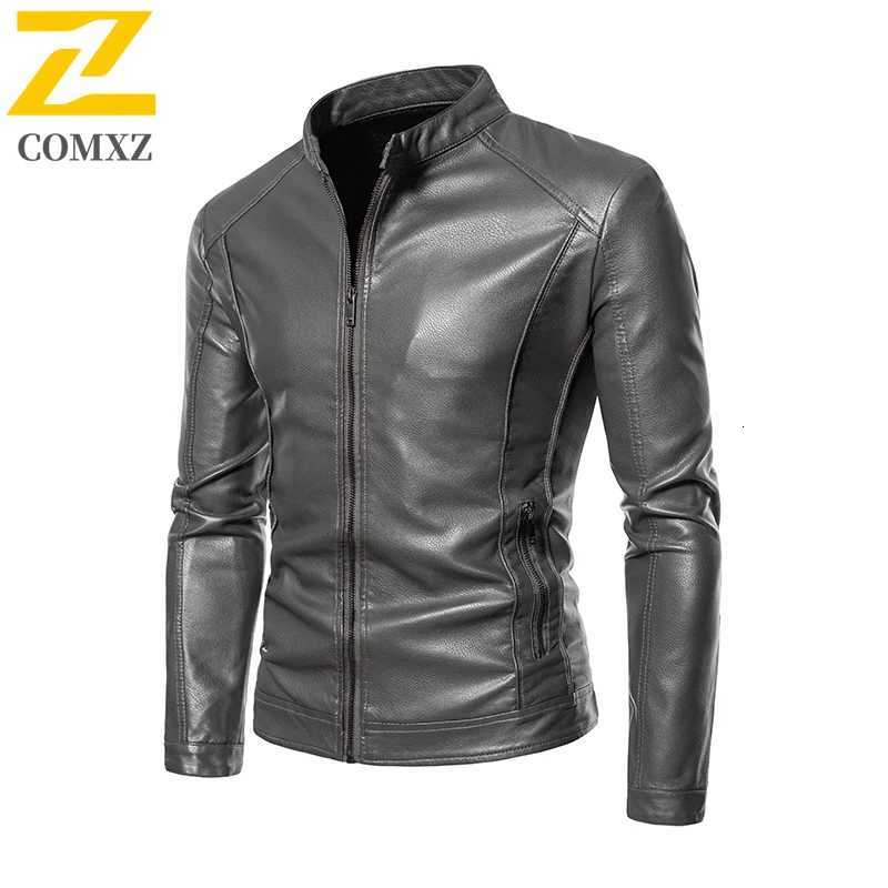 COMXZ Veste en cuir polyvalent masculin Nouveau loisir Camping Coat Coats Fashion Classics Stand Collier Us Résistant Auteur d'automne x250822
