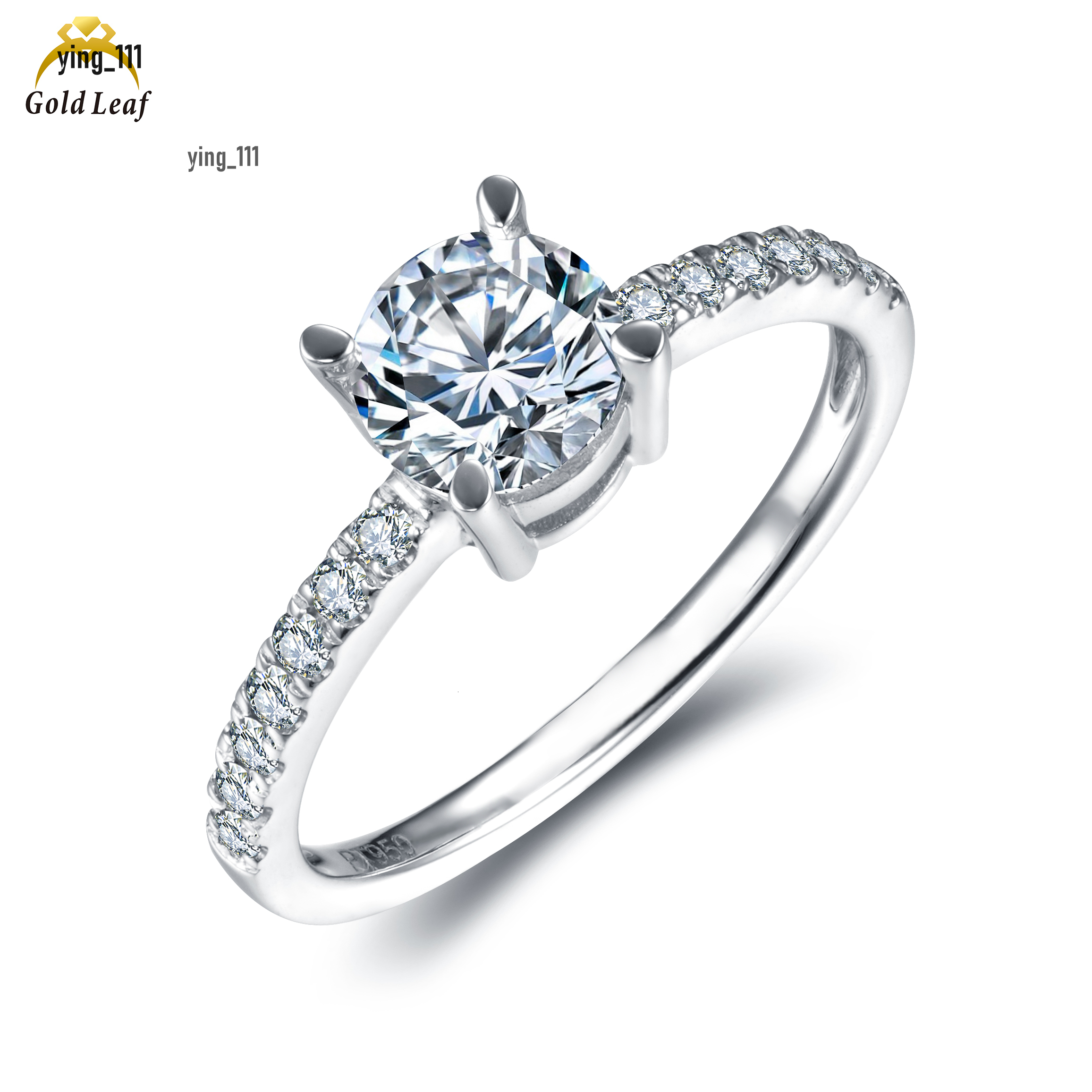 Custom High Quality Platinum Lab Diamond Ring IGI D Round Cut Lab Grown Diamond Rings for Women Fine Jewelry
