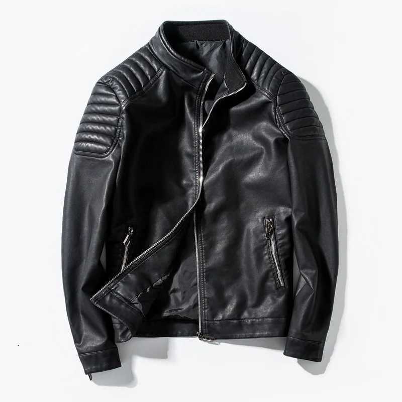 Mens Motorcycle Jacket Casual Jacket Slim Korean PU Leather Jacket for Men X250822