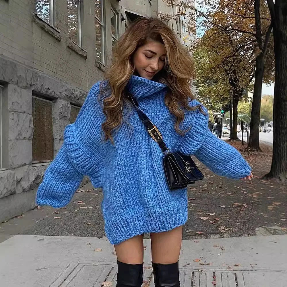 arrival fashion winter sweaterknitting shirtpullover womens fluffy long sleeves turtleneck sweater 250818