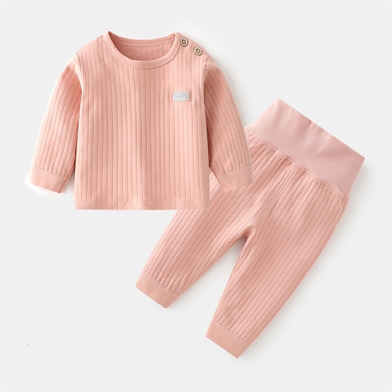 Autumn Winter Thermal Underwear Suit Baby Clothing Sets Boys Girls Pajama Sets Baby Warm Sleepwear Candy Colors Kids Clothes250821ww