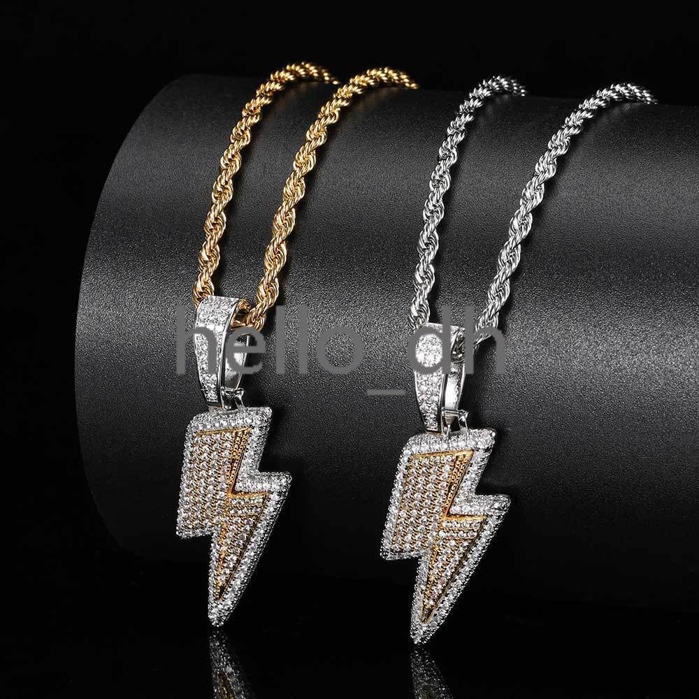 High Quality Iced Out Hip Hop moissanite moissaniteia Pendant Lightning Pendant