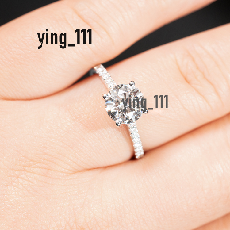 Bague de fiançailles personnalisée en or blanc 18K