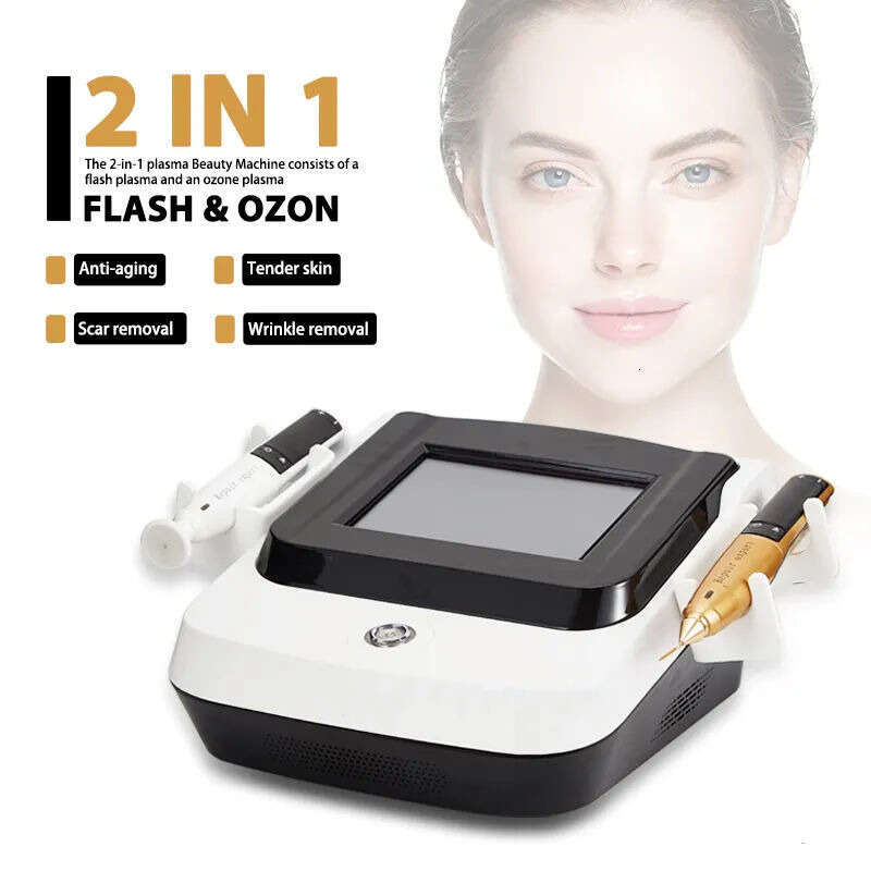 Desktop 2 IN 1 Plasma Pen Beauty Device Skin Anti-Aging Fibroblast Plasma Pen Cold Jet Eye Lift For Acne And Spots Removal Skin Rejuvenation Machine