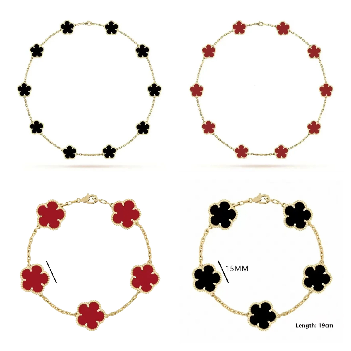 necklace designer necklace Bracelet Luxury Womens Jewelry Set Clover Design Statement Piece in Multiple Colors clover necklace necklace designer for