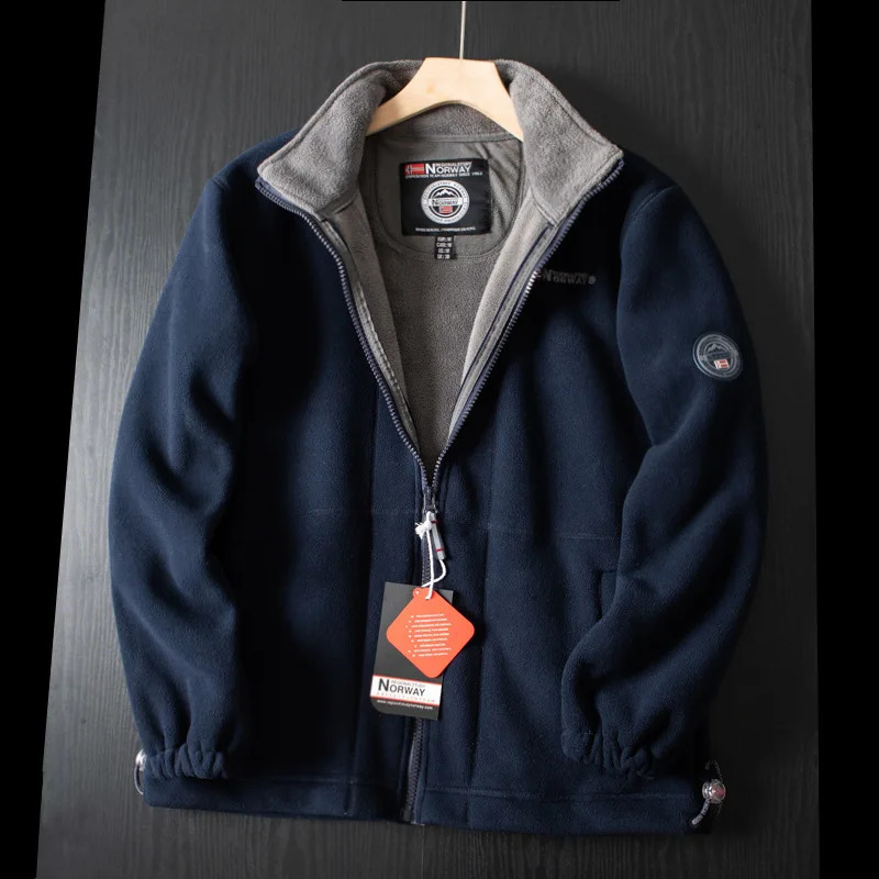 Winter Thicken Fleece Men Jacket Pockets Casual Polar Jackets Outdoor ColdProof Warm Overcoat Plus Size Parkas Outwear 250822