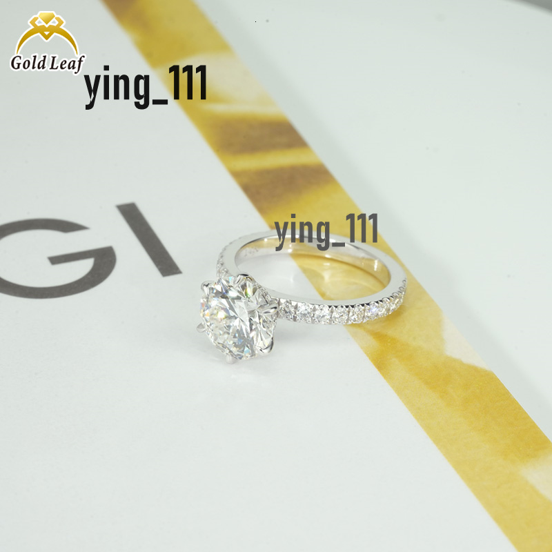 Custom 18K Gold Solid 3 CT Round D VVS1 Lab Grown Diamond HPHT CVD Diamond Rings IGI Certificate Hidden Halo Paved Band