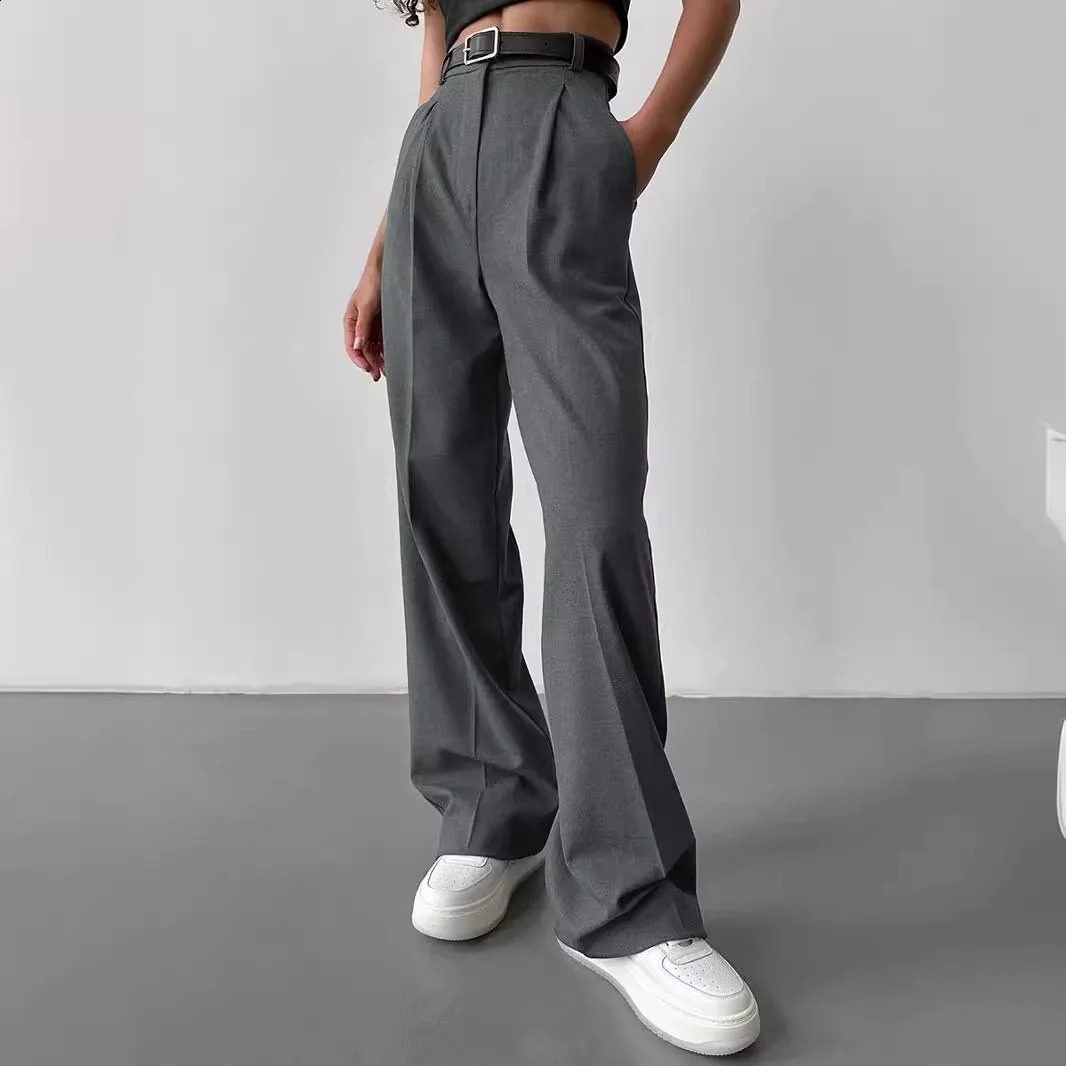 Classic Formal Straight Leg Pants Spring and Summer Womens Versatile Casual Wear Loose Fit Office Tourism Darp Wide Leg Pants 260528BJ