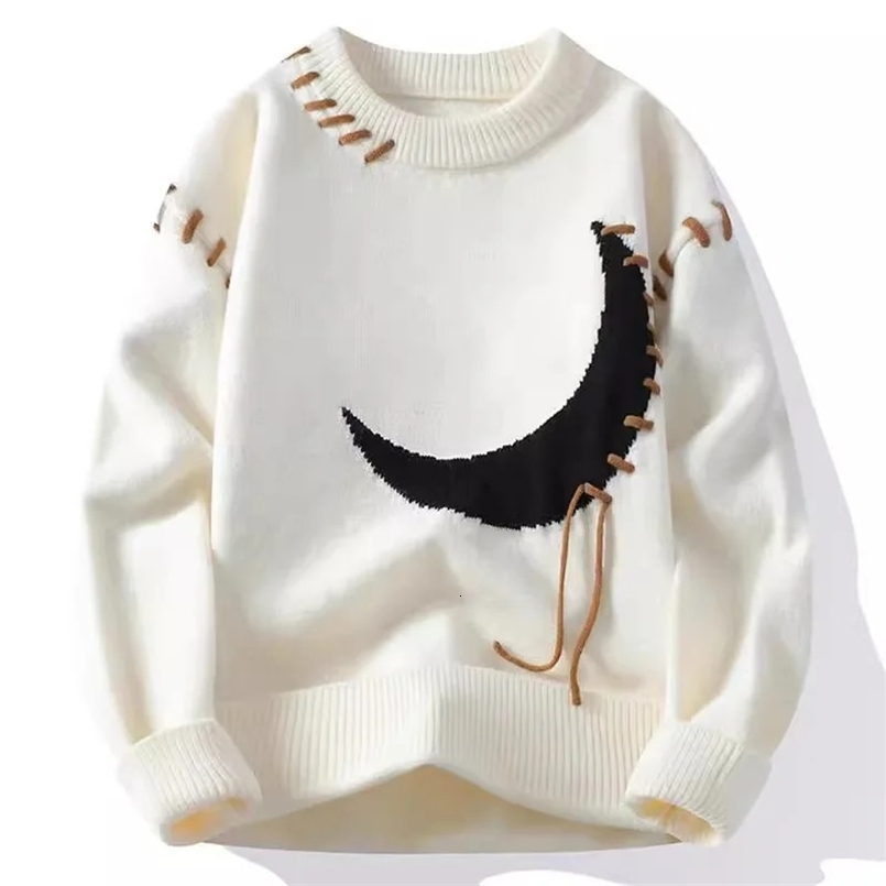 Mentille à la mode poule en tricot lâche décontracté épaissie chaude rond au cou d'automne / hiver parfait pour les élèves du secondaire 2550821
