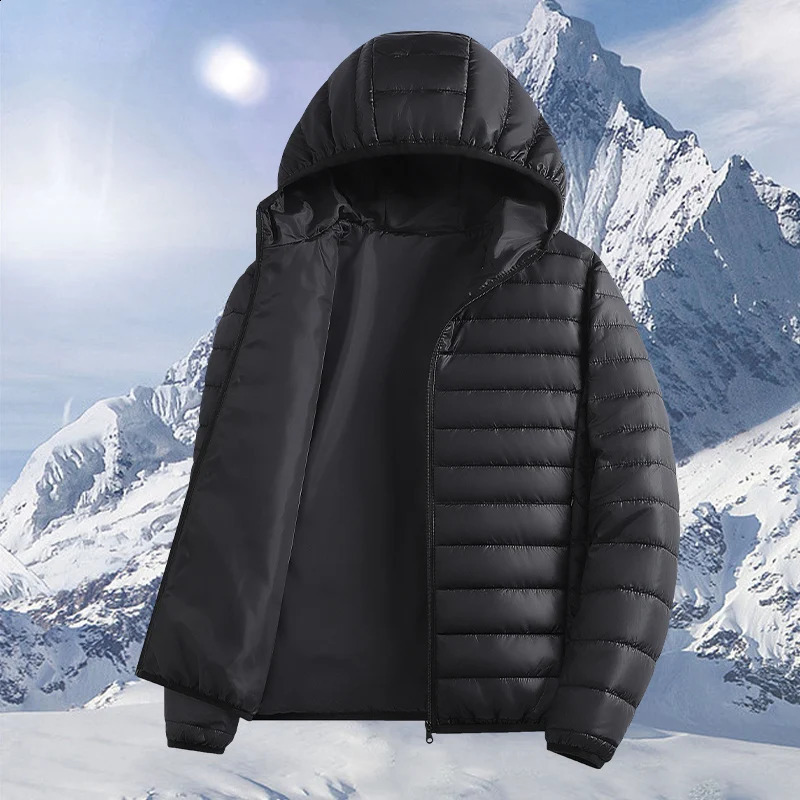 Veste coton pour hommes hiver extérieur chaud léger durable durable couleur solide de couleur de travail à capuche 250822
