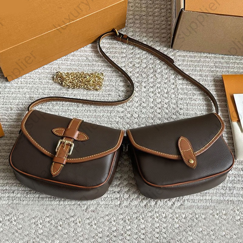 Bum Bag Belt Bag Fanny Packs Designer Small Saddle Bag Twin Star Bag Waist Bag Mini Bumbag Cowhide Leather Messenger Purse Vintage Bag High Quality