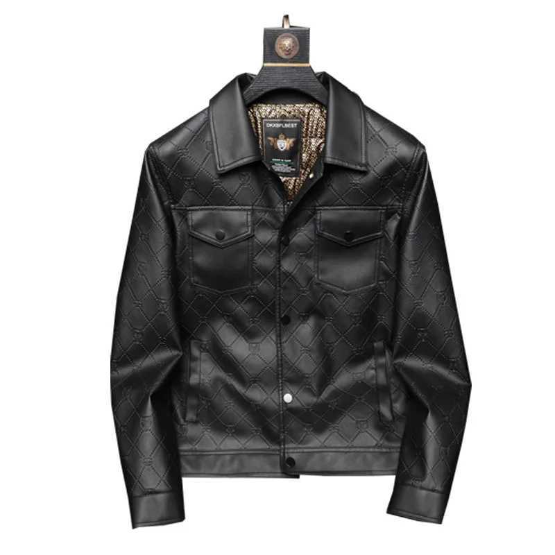 Nouveau automne vestes en cuir de mode Men de la mode slim.