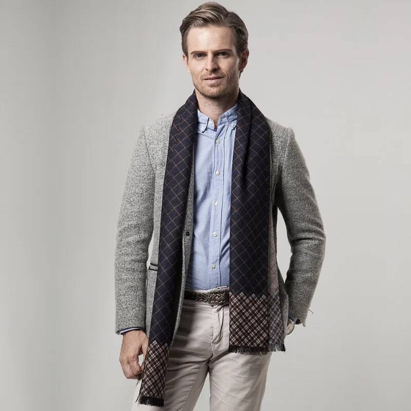 New Brand Business Mens Scarf Cashmere Scarfs Shawl High Quality Winter Warm Scarves Men ddmynov