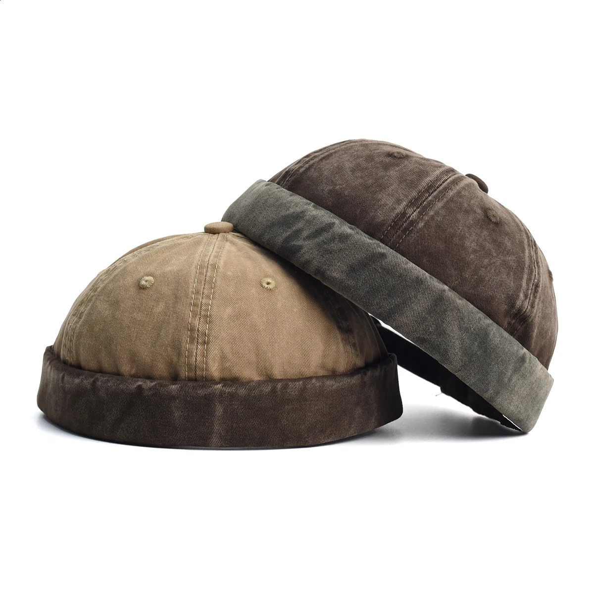 Washed Docker Beanie Brimless Cap Hat Without Visor Solid Color Retro Vintage Street Style Spring Autumn Outdoor Gorras 250814