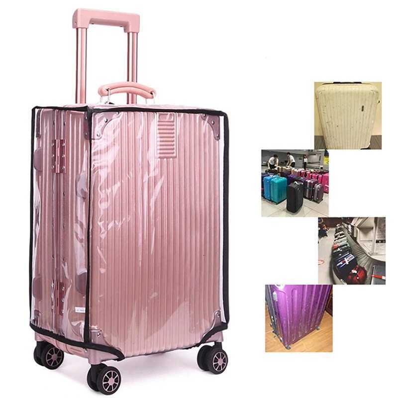 Couvre-bagages imperméable transparent - Protecteur anti-poussière pour les valises de 18 à 30 pouces enveloppe de protection du boîtier de voyag