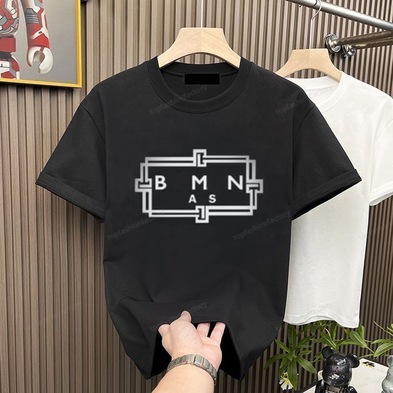 balmani tshir 2025 Luxury Brand Paris T-shirt Men's And Women's Short Sleeved Tops Solid Color Fashion Casual Graphic Tee Letter Print Tsh