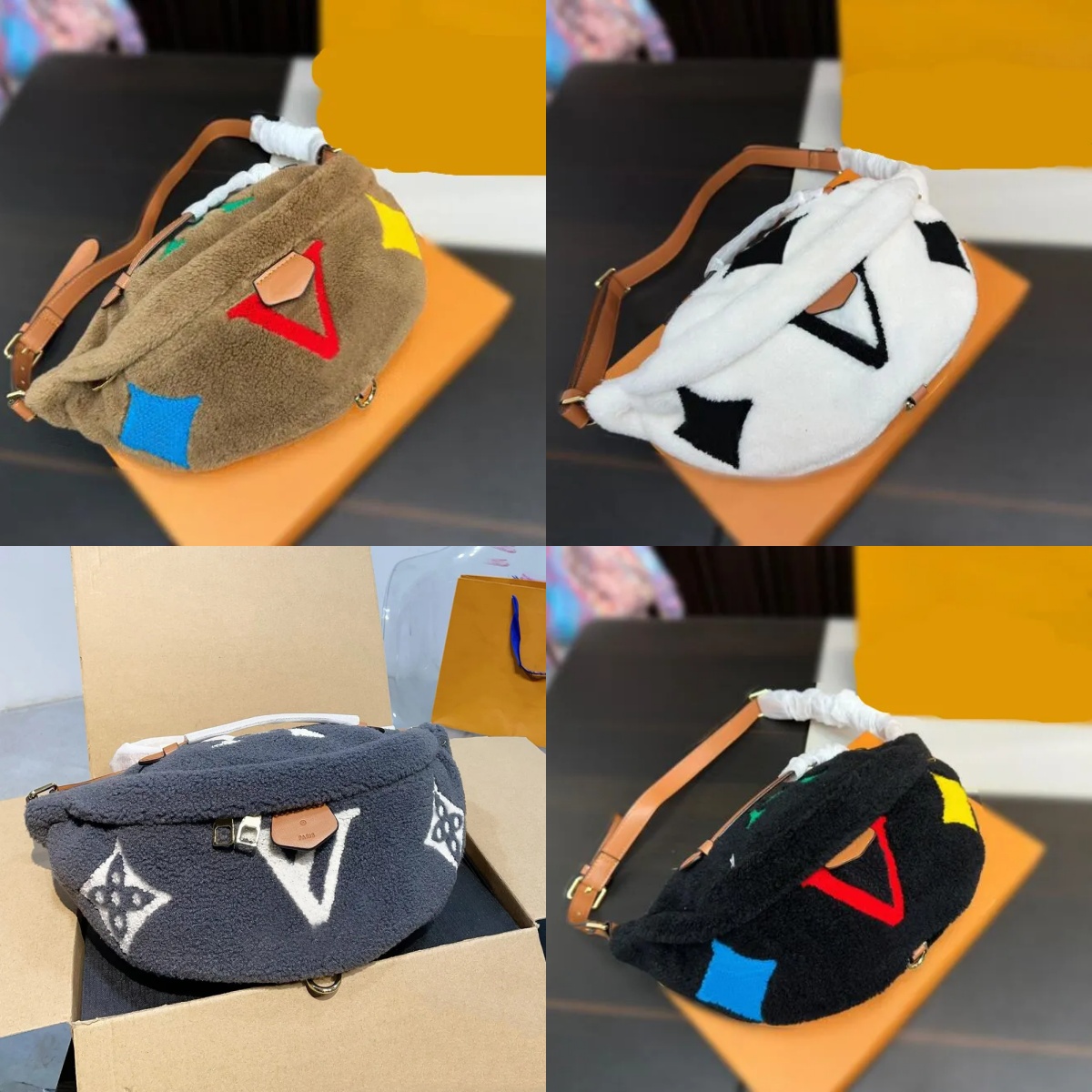 Bum Sac Designer Fanny Pack Designer Sac de fourrure Cross Cross Bodage d'hiver Bagure de ceinture de taille Sac de luxe Sac concepteurs sacs fem