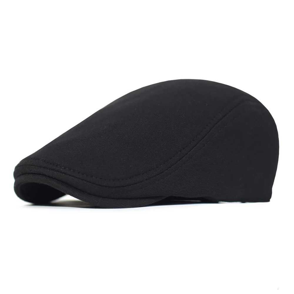 Cotton Newsboy Cap Men Women Hat Soft Casual Beret Solid Unisex Retro Hat Driver Flat C The Waiter C XJ250823