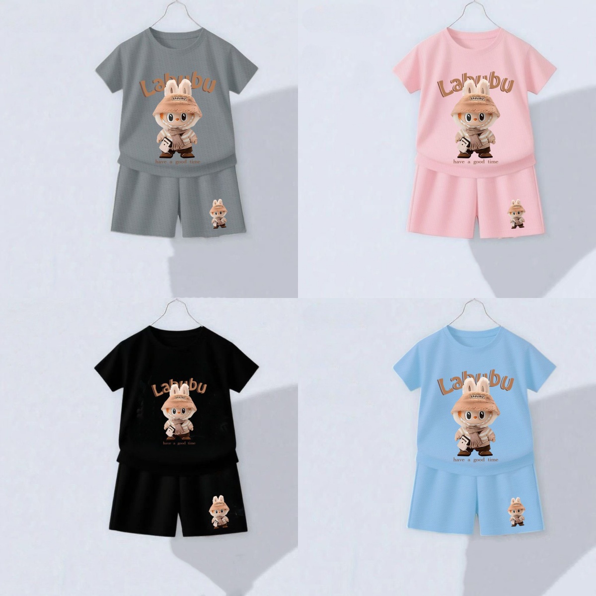 Labubu Kids Designer Clothes Sets Boys Tshirts Tracksuits Shorts Boys Girls Children Toddler Clothing Suits