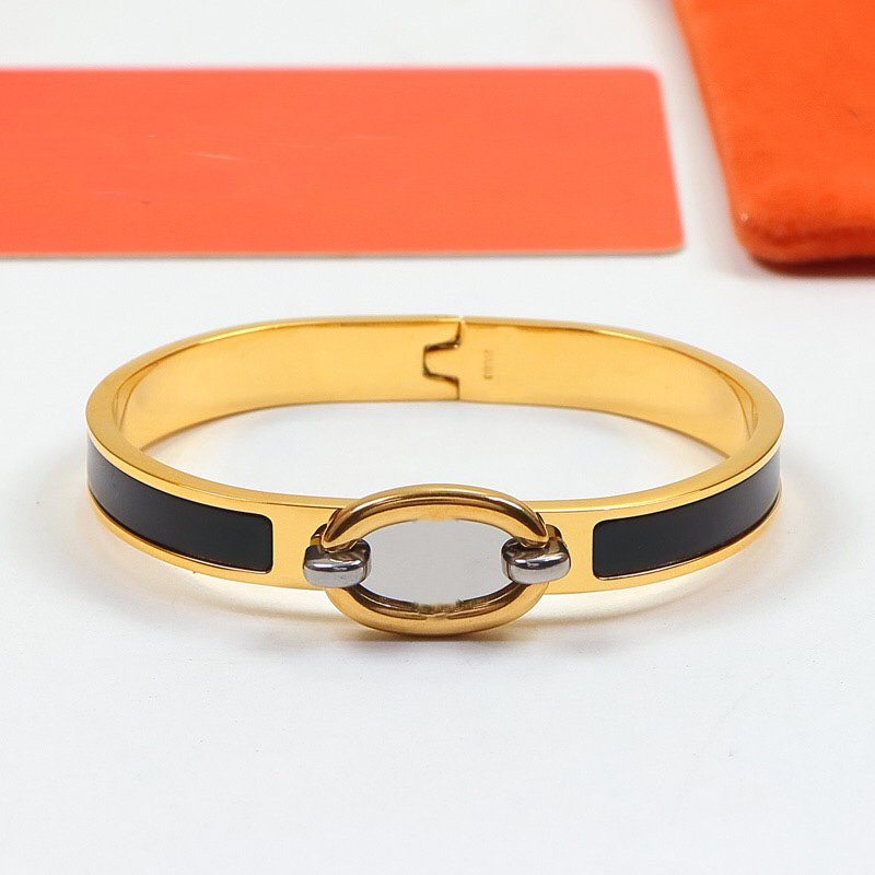 3 Colors Luxury Brand Bangle 18K Gold Plated Extravagant Designer Bracelet Black Color Titanium Steel Fashion Bracelet Bangle For Women