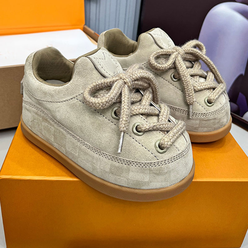 2025SS New designer women ugly cute chubby shoes casual women bread shoes khaki leather suede upper high end elastic mesh fabric rubber soft sole in