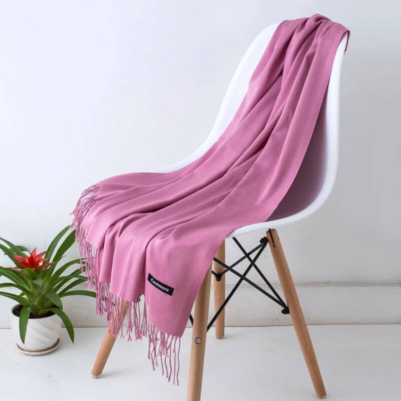 Desgine Brand Solid Women Cashmere Scarf Autumn Winter Warm Shawls Wraps 2024Men's Pashmina Tassels Scarves Female Foulard Mujer ddmynov